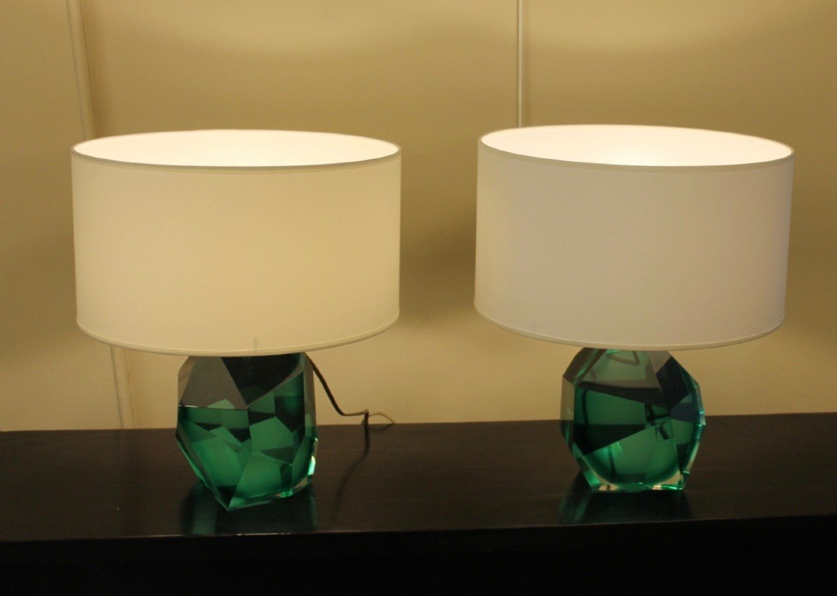 Pair Of Lamps, Murano, XXth-photo-8