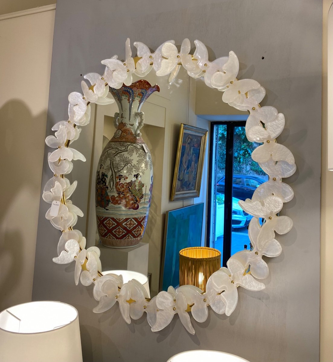 Miroir Papillons Murano. XX Th-photo-4