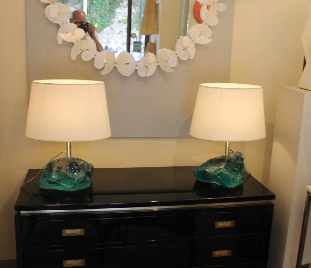 Pair Of XXth Murano Lamps-photo-6