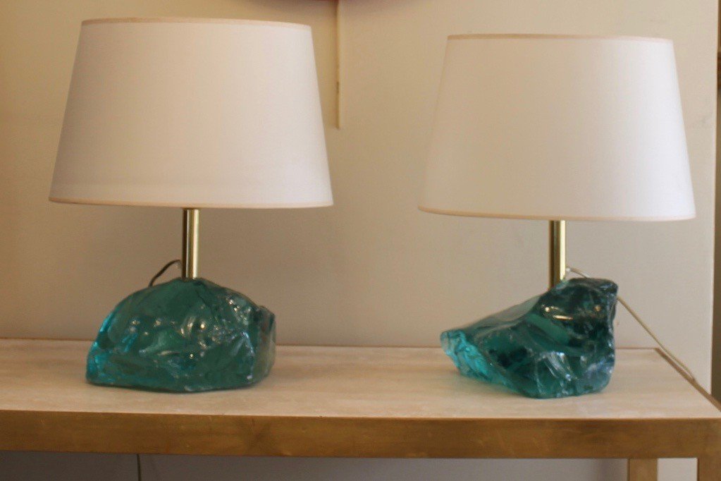 Pair Of XXth Murano Lamps