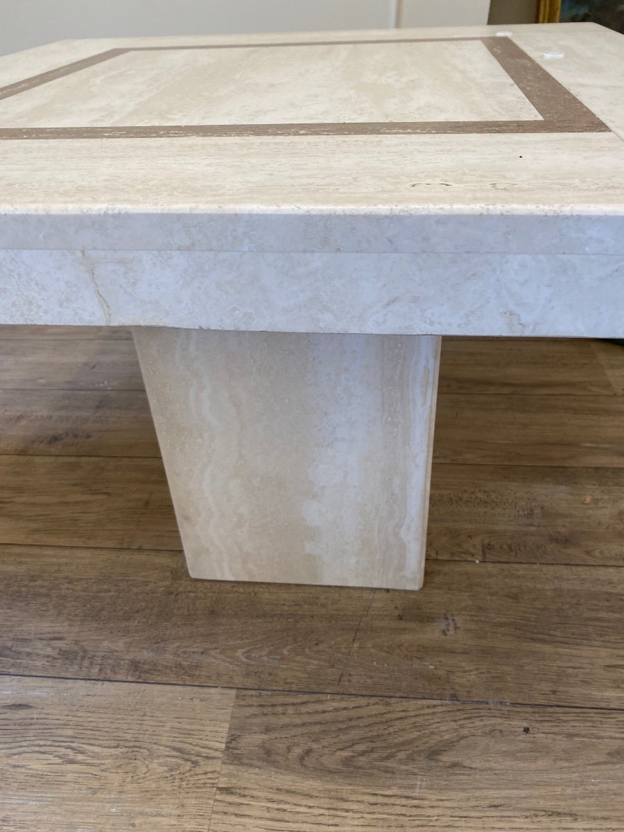 Paire Tables En Travertin, Italie -photo-3