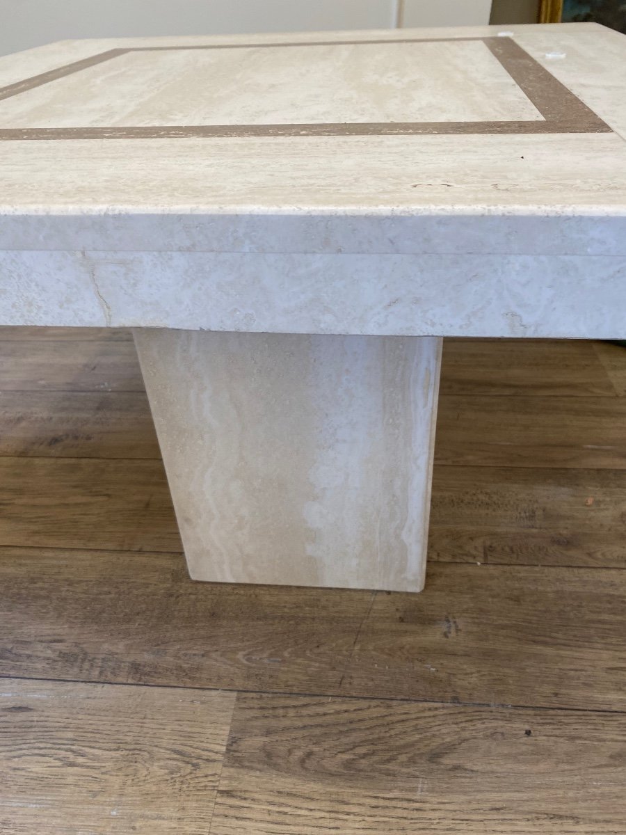 Paire Tables En Travertin, Italie -photo-2