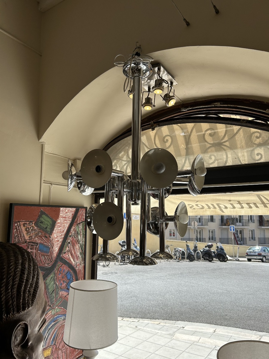 Luminaire chromée, 1970 -photo-5