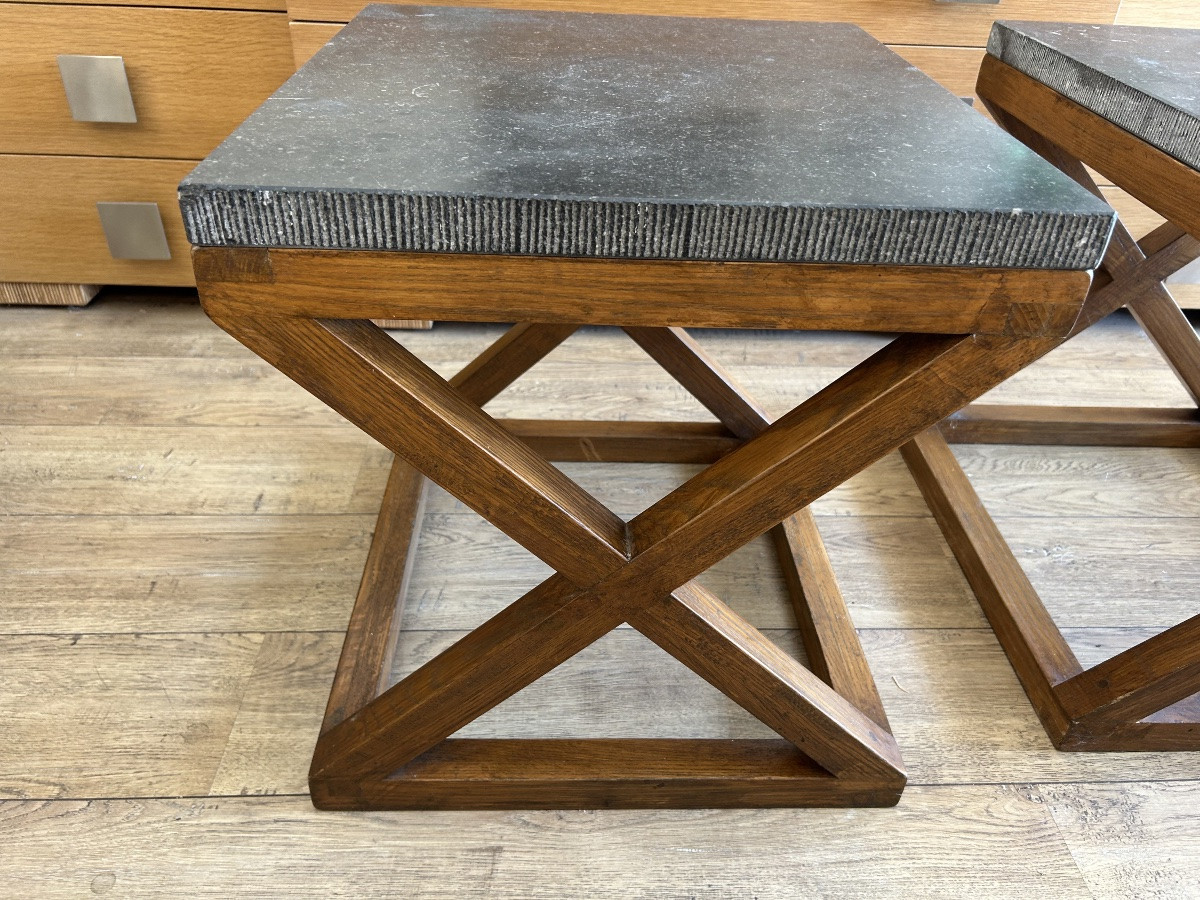 Paire tables, Neo classique, marbre-photo-4