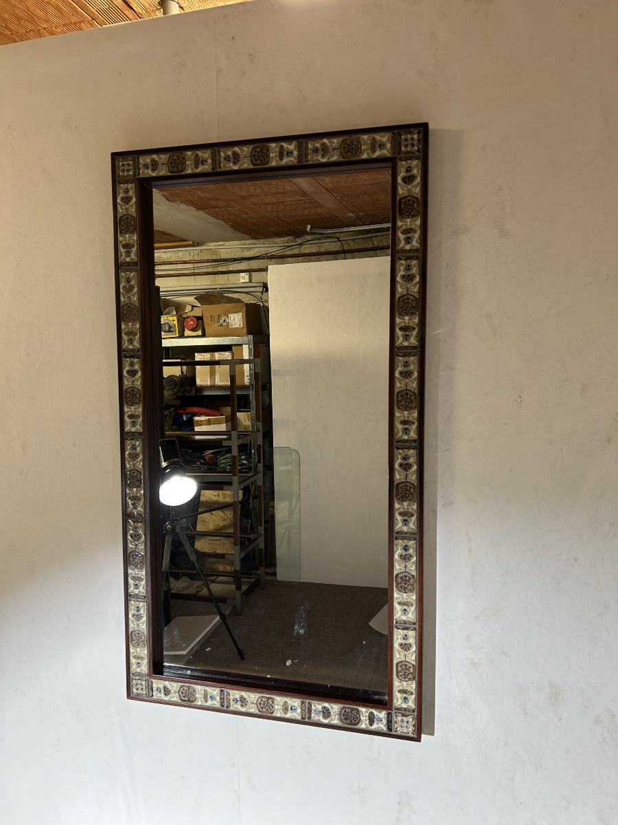 Commode et miroir, 1950, Signée Severin Hansen, Royal Copenhagen.-photo-3