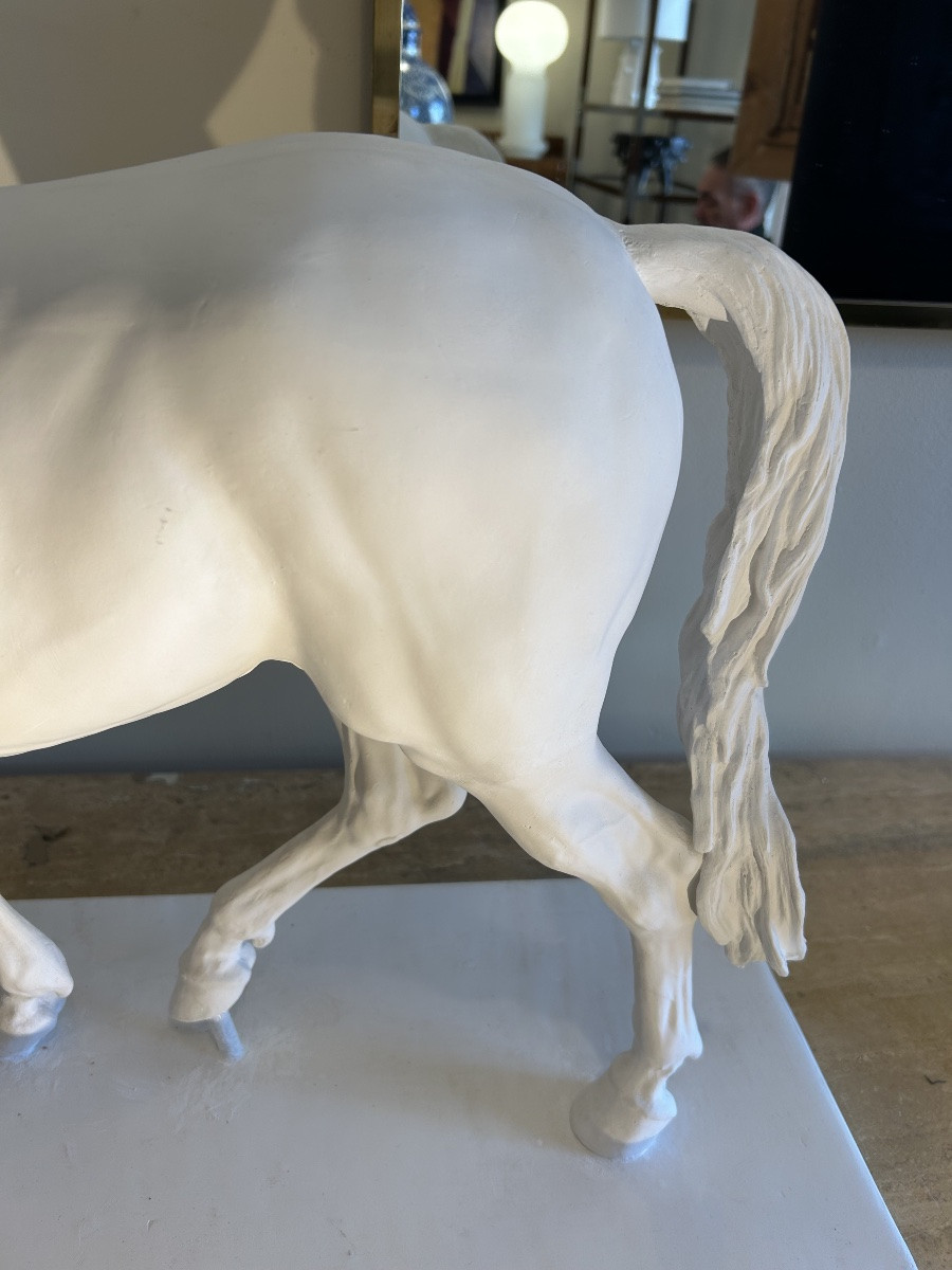 Cheval en plâtre, XX ème-photo-5