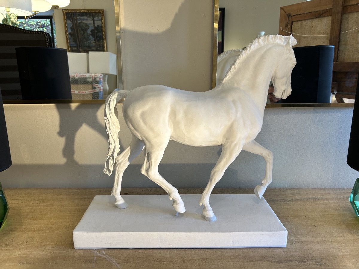 Cheval en plâtre, XX ème-photo-7