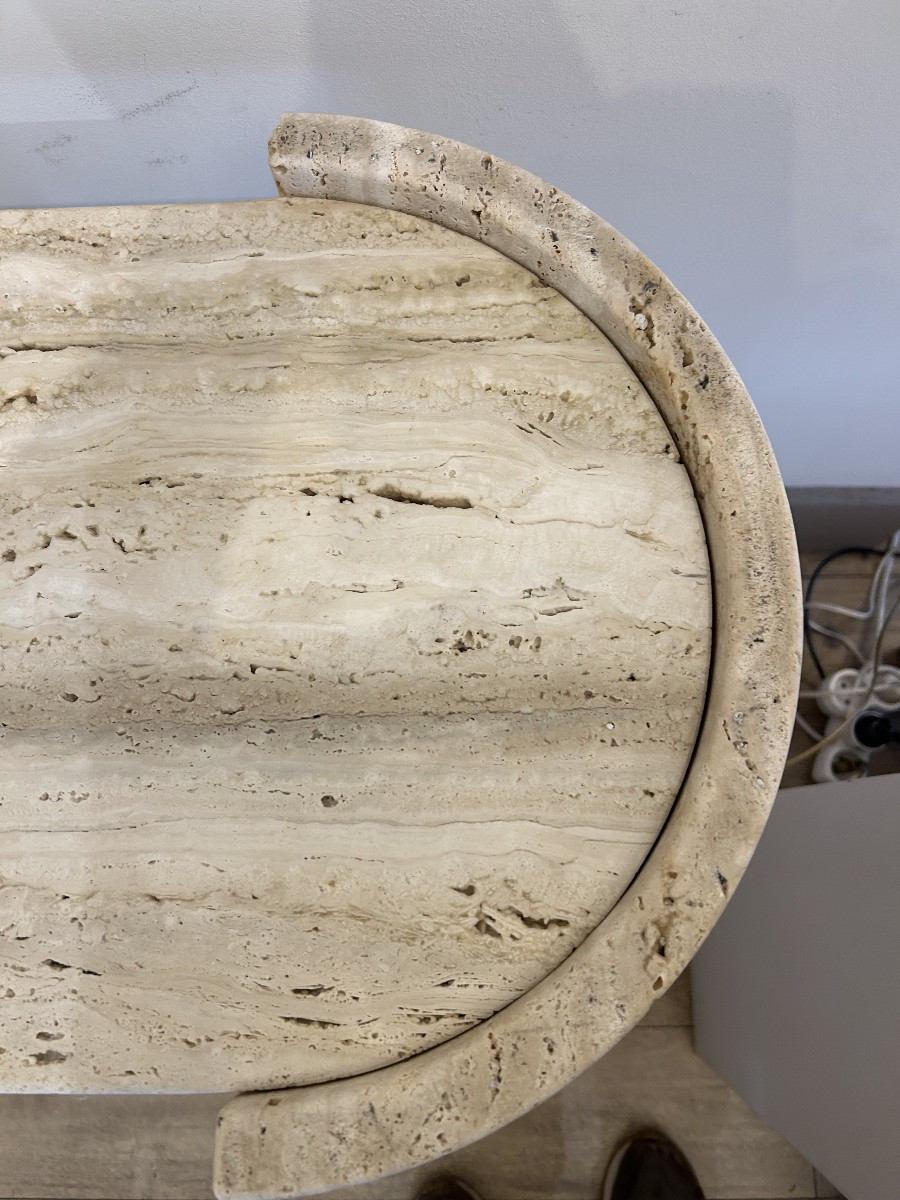 Console en travertin, Italie, XX ème -photo-5