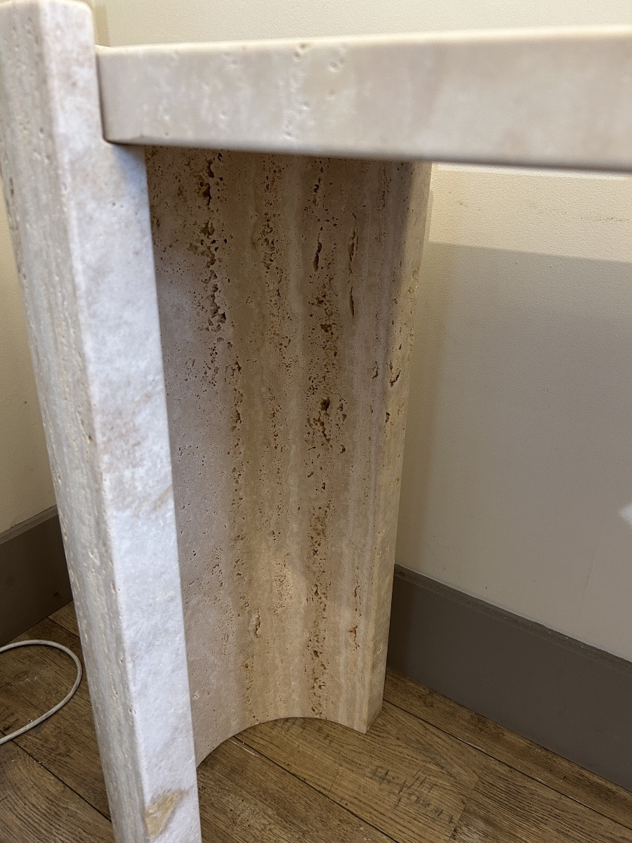 Console en travertin, Italie, XX ème -photo-7