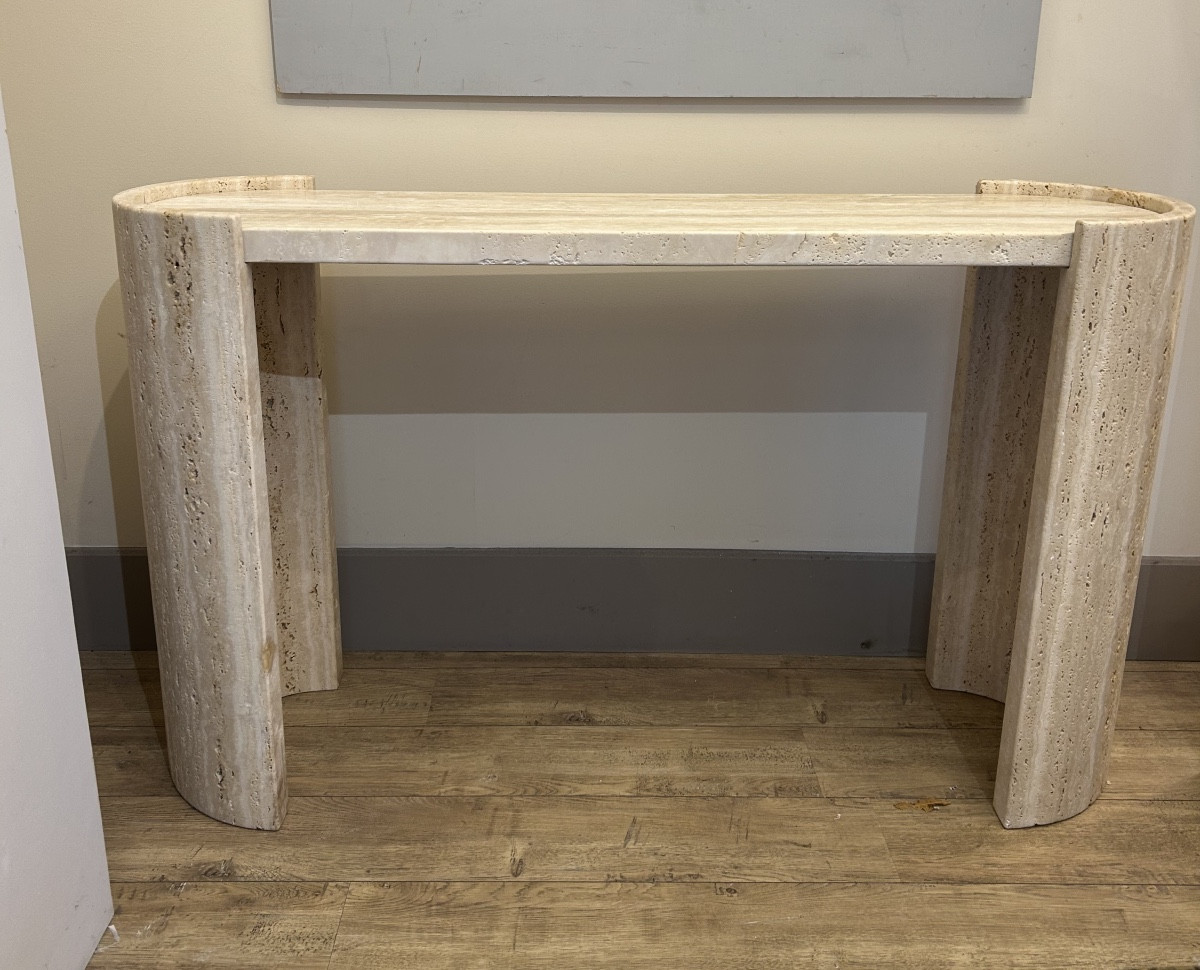 Console en travertin, Italie, XX ème 