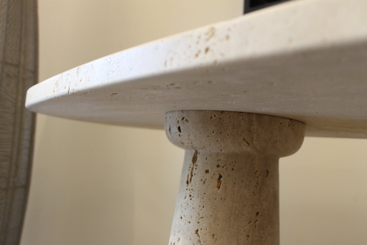 Travertine Console Table, Italy, 20th Century -photo-6