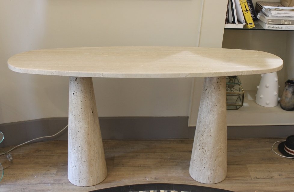 Travertine Console Table, Italy, 20th Century 