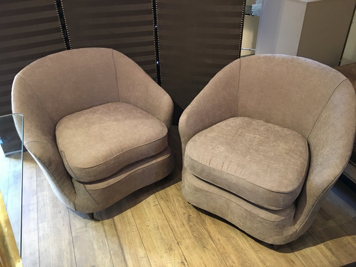 Paire Fauteuils 1950