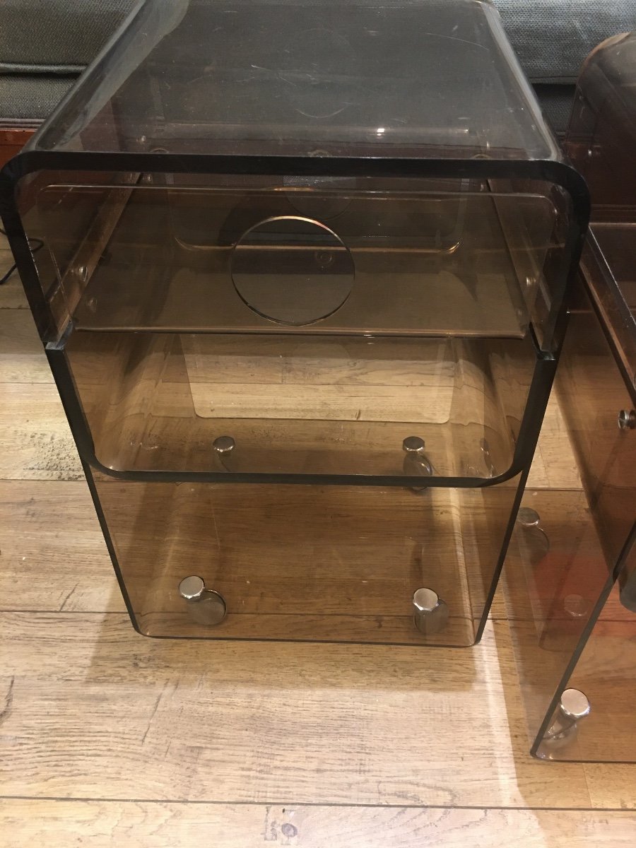 Pair Of Plexis Tables 1970-photo-2