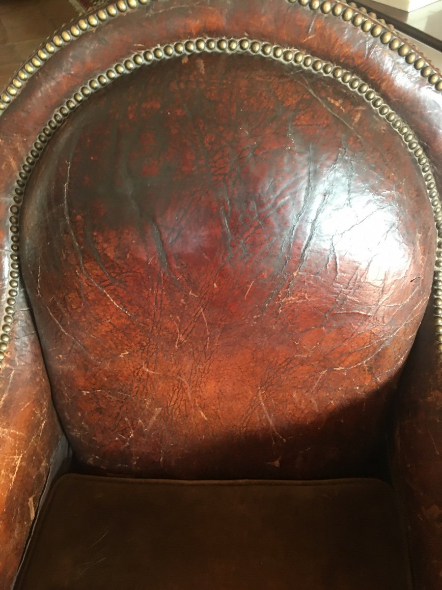 Art Deco Leather Armchair-photo-1
