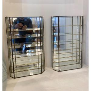 Pair Of Wall Display Cases