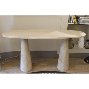 Travertine Console Table, Italy, 20th Century