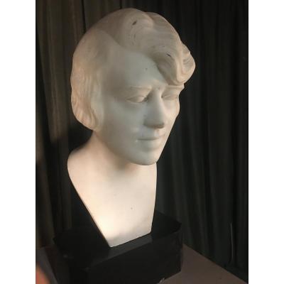 Head Woman In Marble Lucien Lafaye