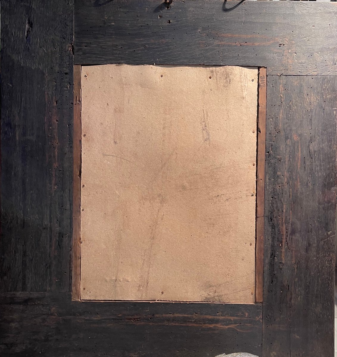 Miroir Hollandais en bois plaqué et noirci. Travail qualité musée 17ème siècle-photo-4