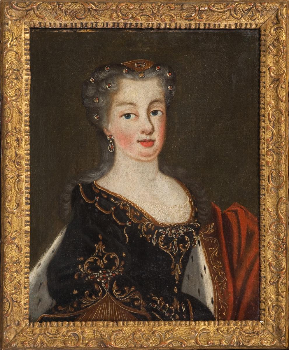 -portraits Of Two Girls Of Louis XV, 18th Century-photo-2