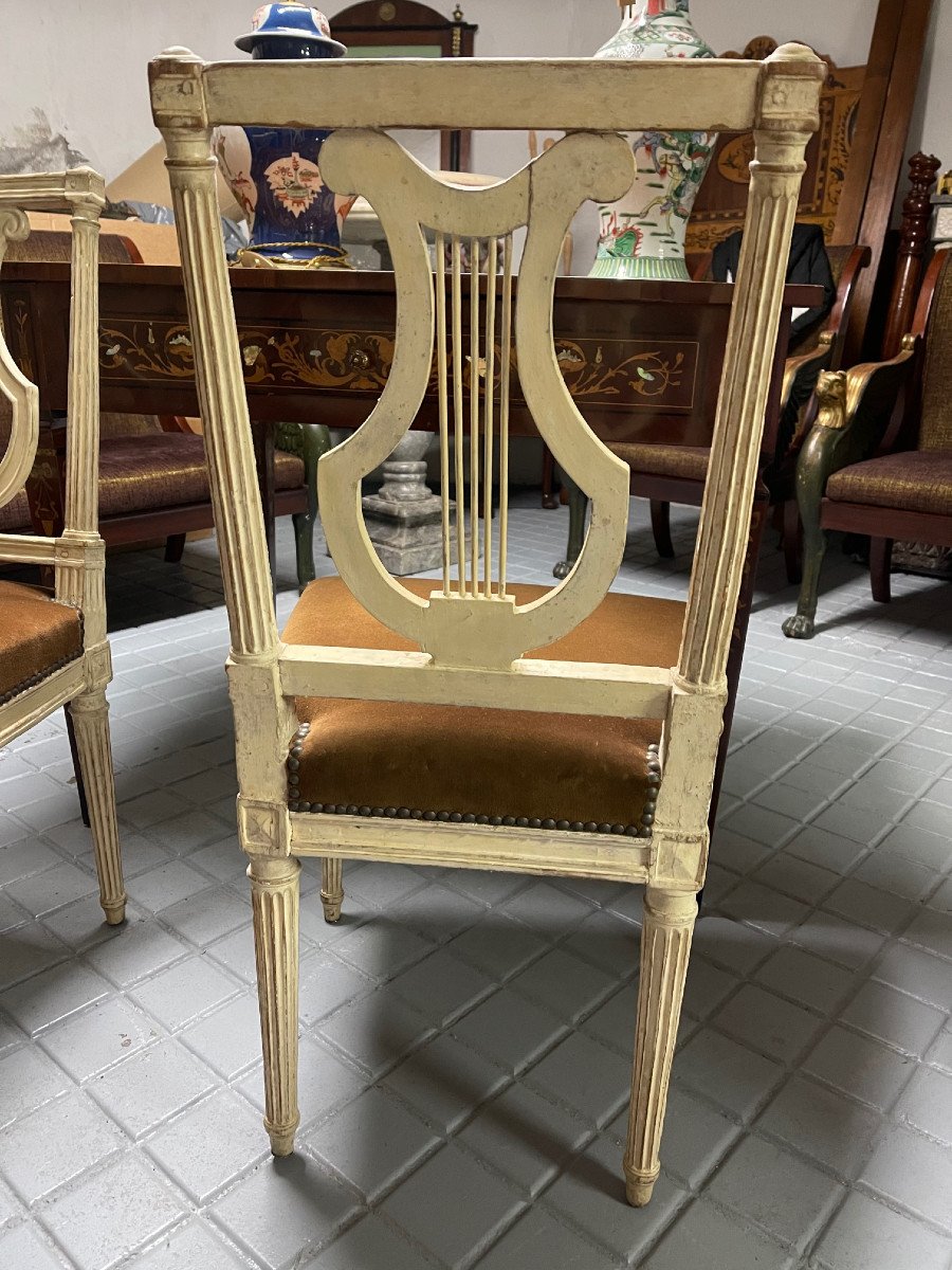Chaises Louis XVl Serie de huit chaises-photo-2