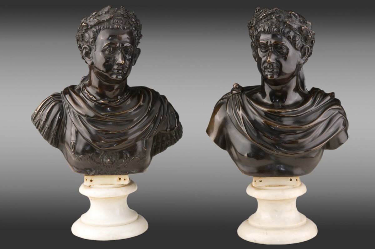 Bustes Empereurs Romains  Italie. Vers 1800