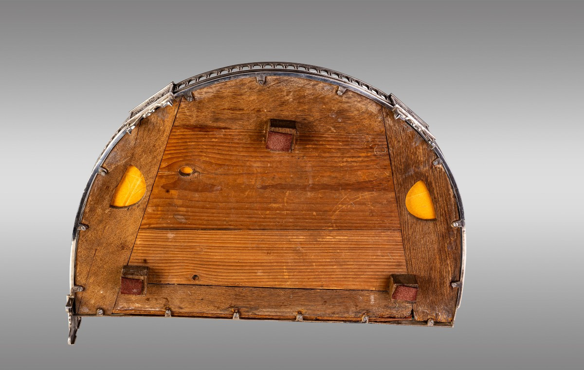 Surtout De Table Francais en Métal Argenté, Cinq Pieces. Vers 1830 -photo-2