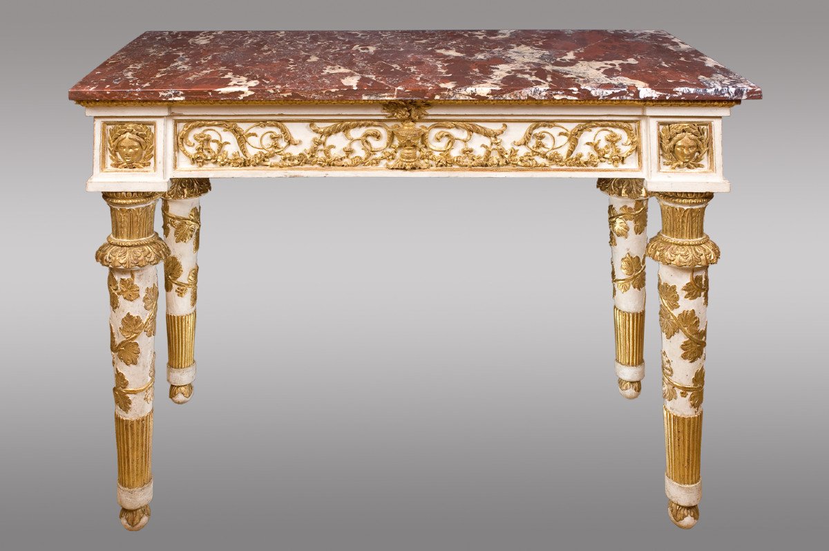 Spectacular Pair Of Neapolitan Consoles From The Neoclassical Period, Circa 1810-photo-3