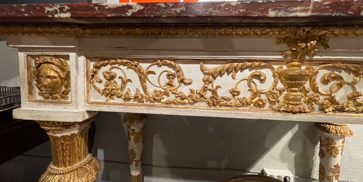 Spectacular Pair Of Neapolitan Consoles From The Neoclassical Period, Circa 1810-photo-3