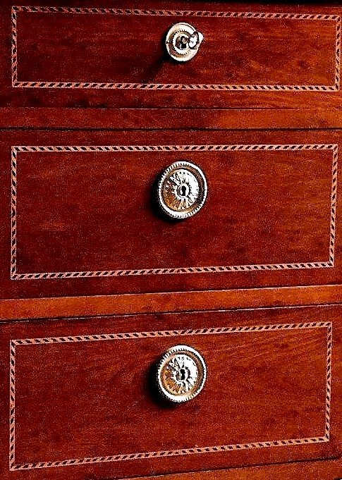 Louis XVI Chest Of Drawers In Solid Mahogany 18th Century-photo-7