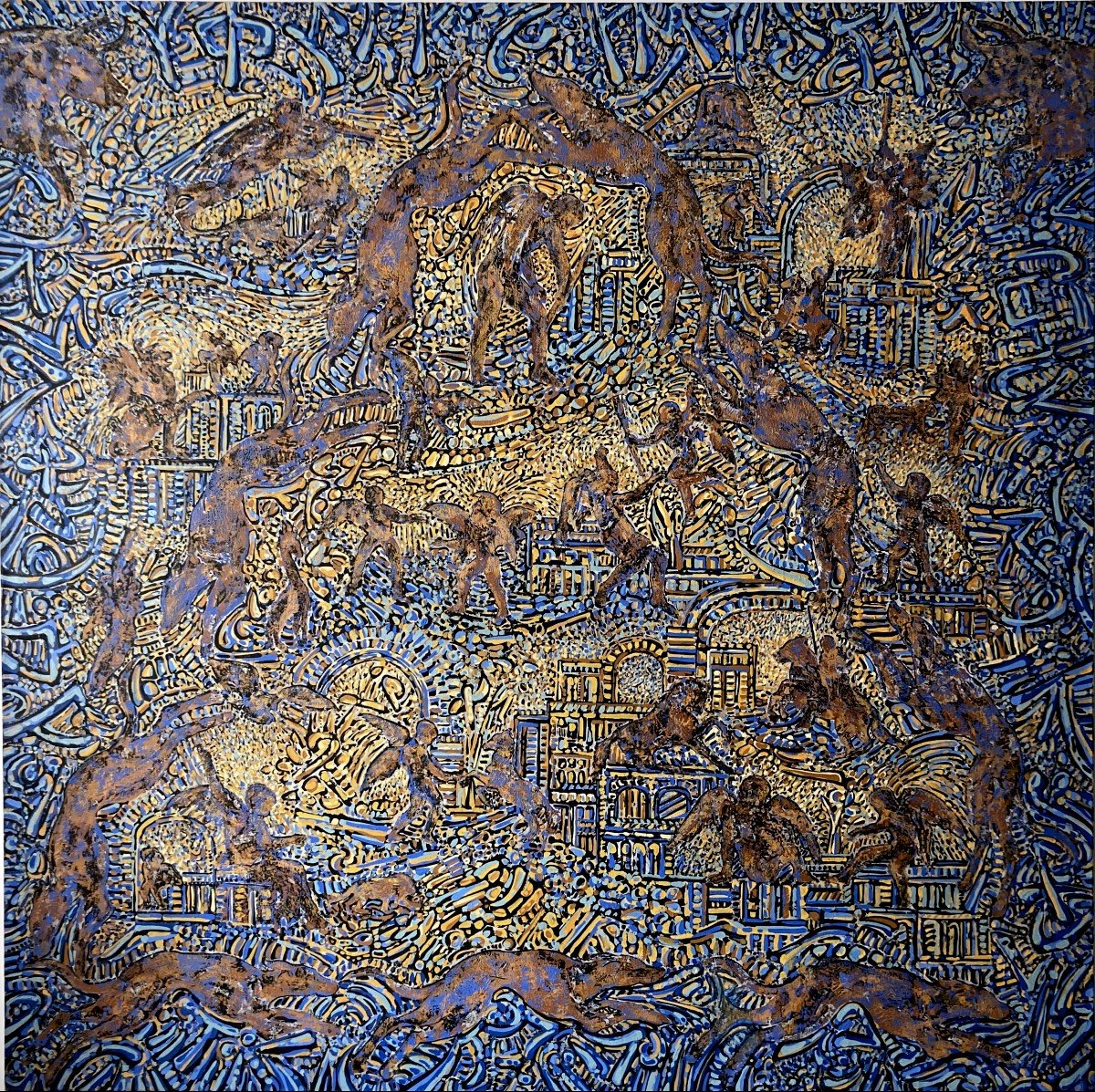 Monumental Work By Béatrice Bescond Dated And Signed (buddha 1988)-photo-2