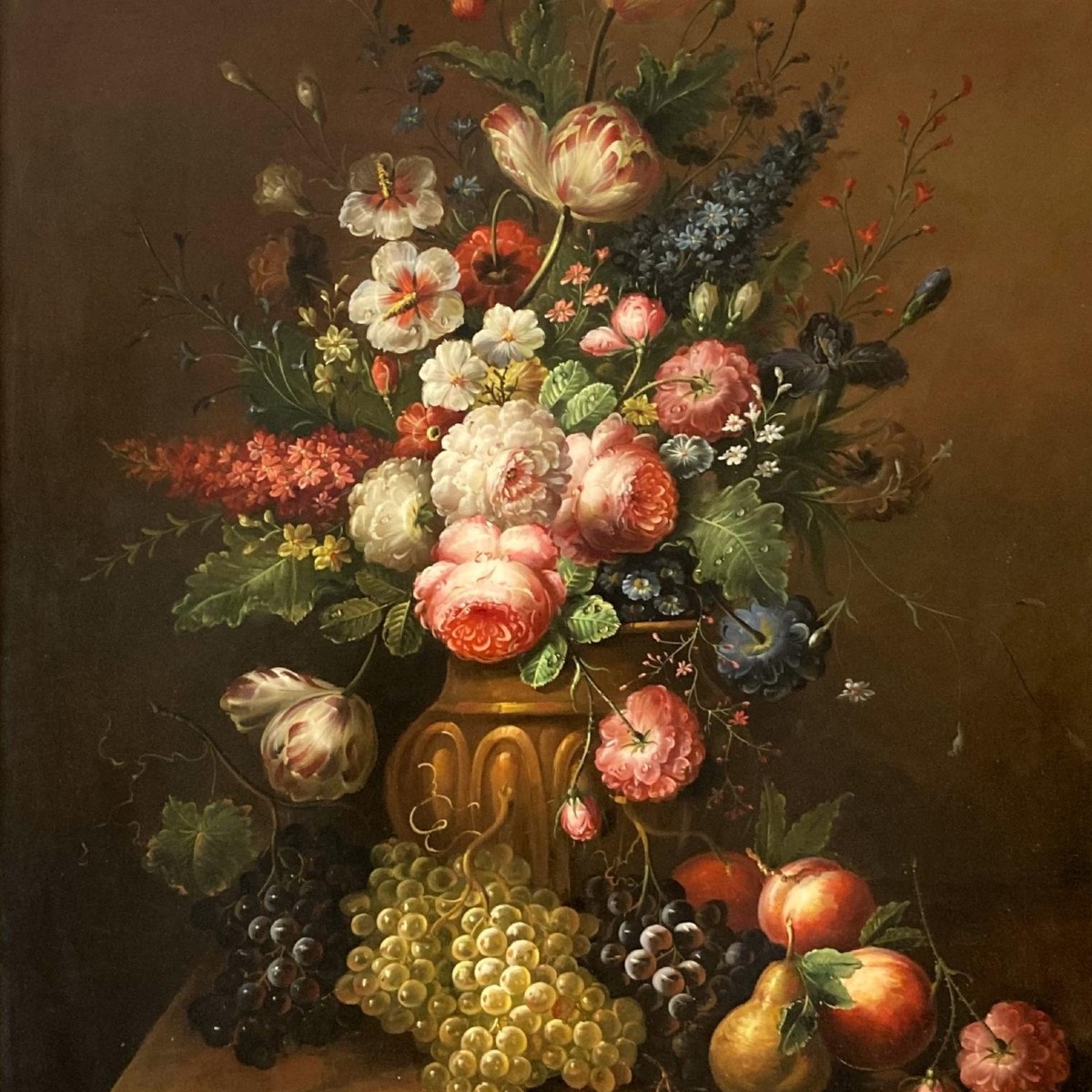 Elias Jozsa (born 1932) Still Life With Flowers And Fruit-photo-4