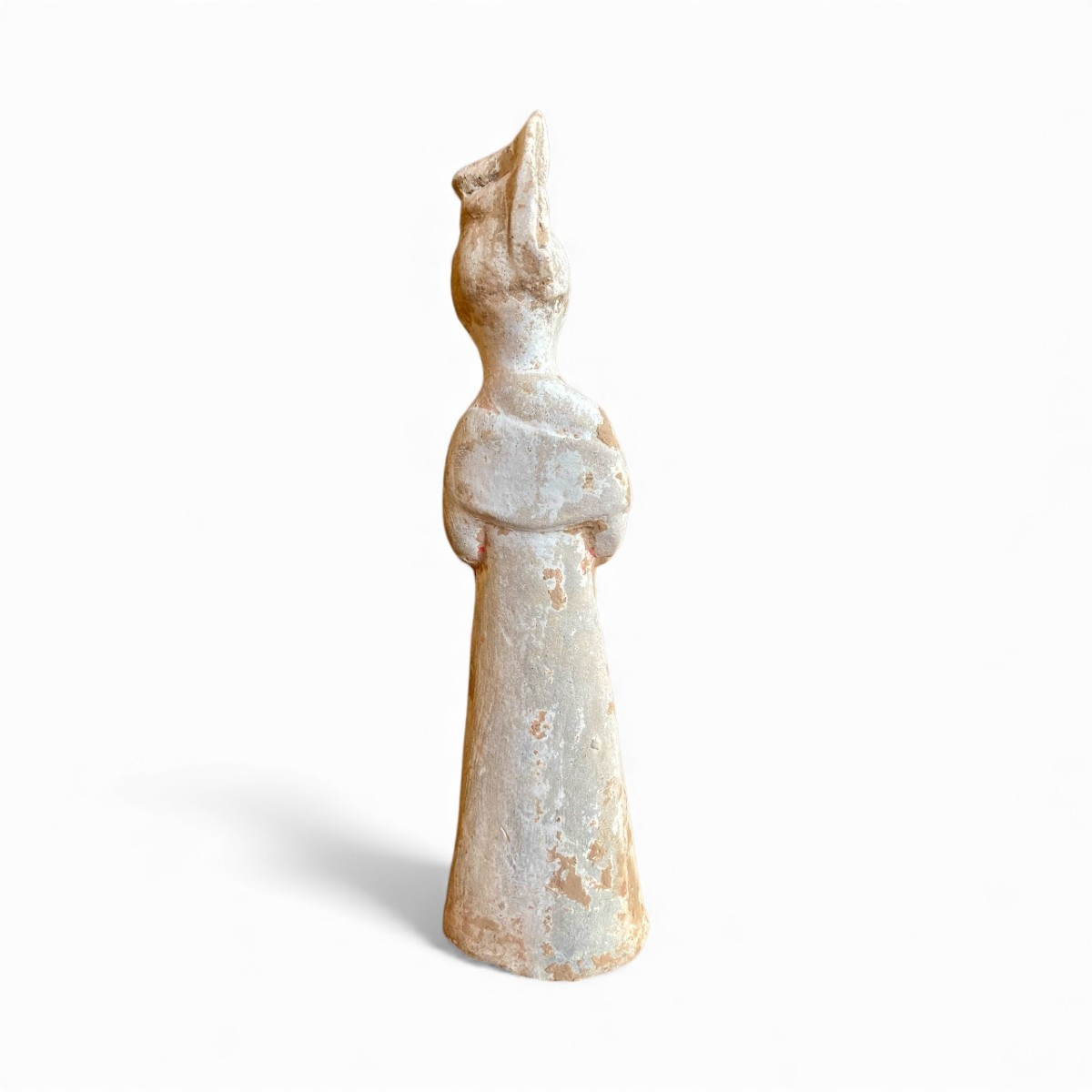 Chinese Tang Funerary Statuette – Mingqi Court Lady In Clay, Tang Dynasty (618–907)-photo-4