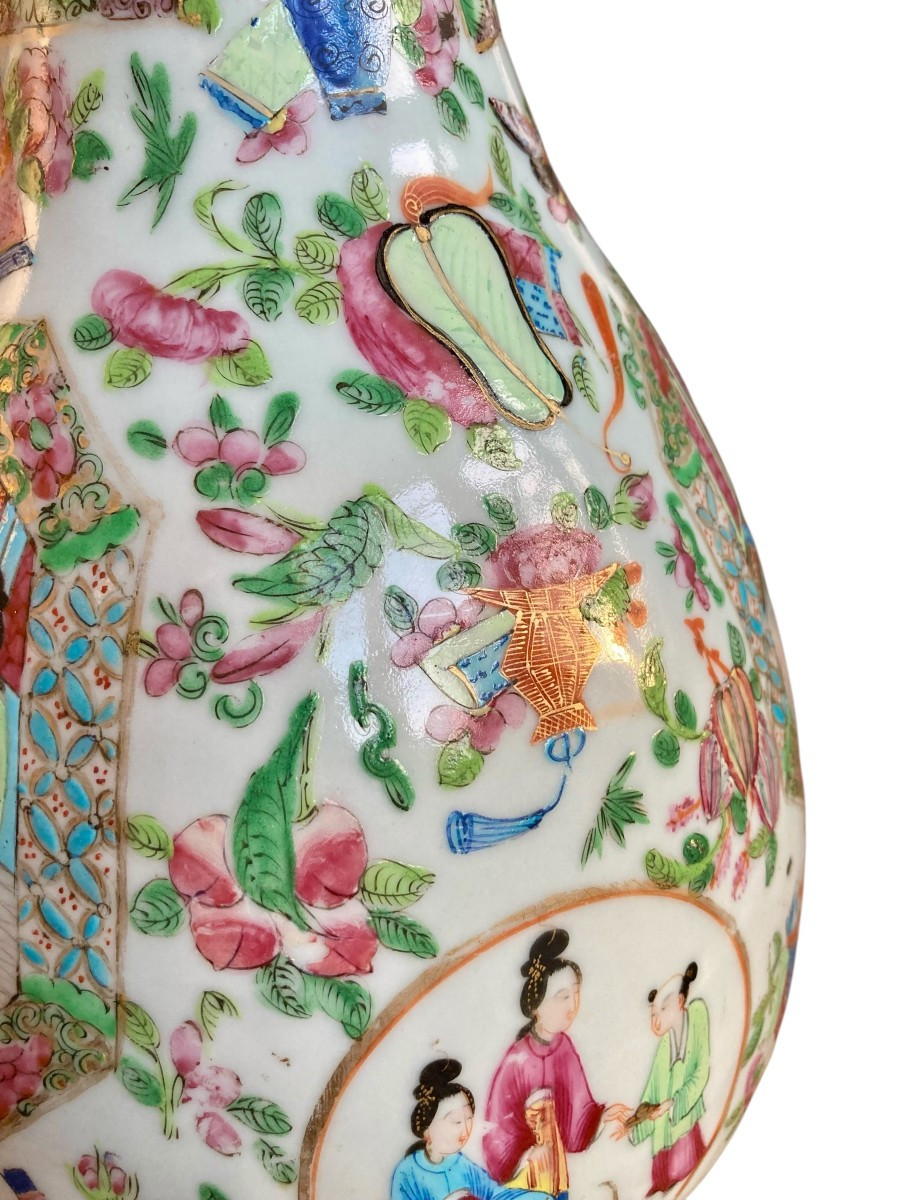 Large Famille Rose Porcelain Vase Qing Dynasty Guangxu Period (1875–1908) China 19th Century-photo-3
