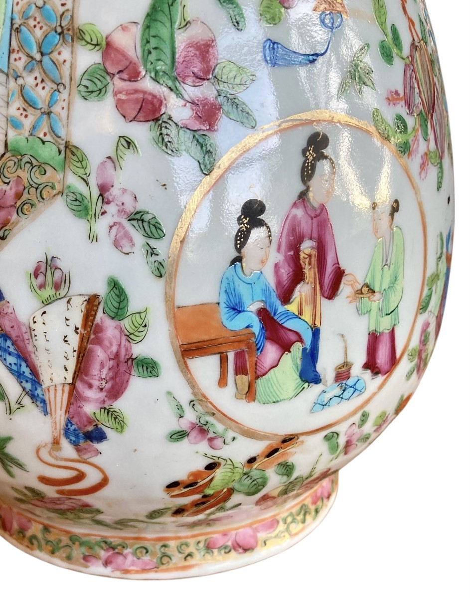 Large Famille Rose Porcelain Vase Qing Dynasty Guangxu Period (1875–1908) China 19th Century-photo-4