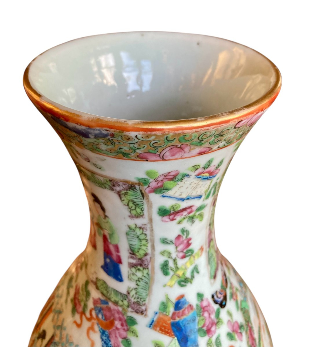 Large Famille Rose Porcelain Vase Qing Dynasty Guangxu Period (1875–1908) China 19th Century-photo-2