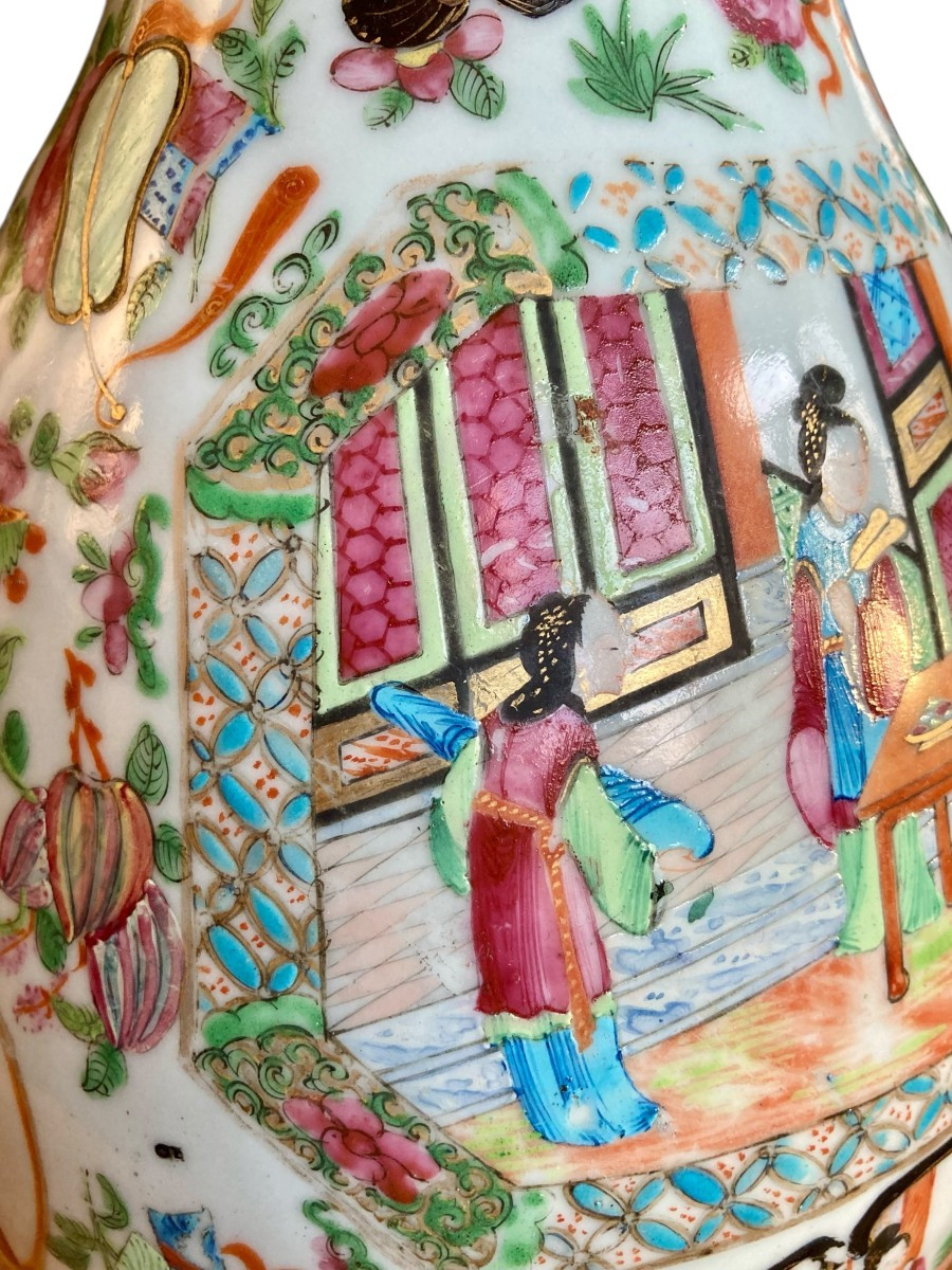 Large Famille Rose Porcelain Vase Qing Dynasty Guangxu Period (1875–1908) China 19th Century-photo-3