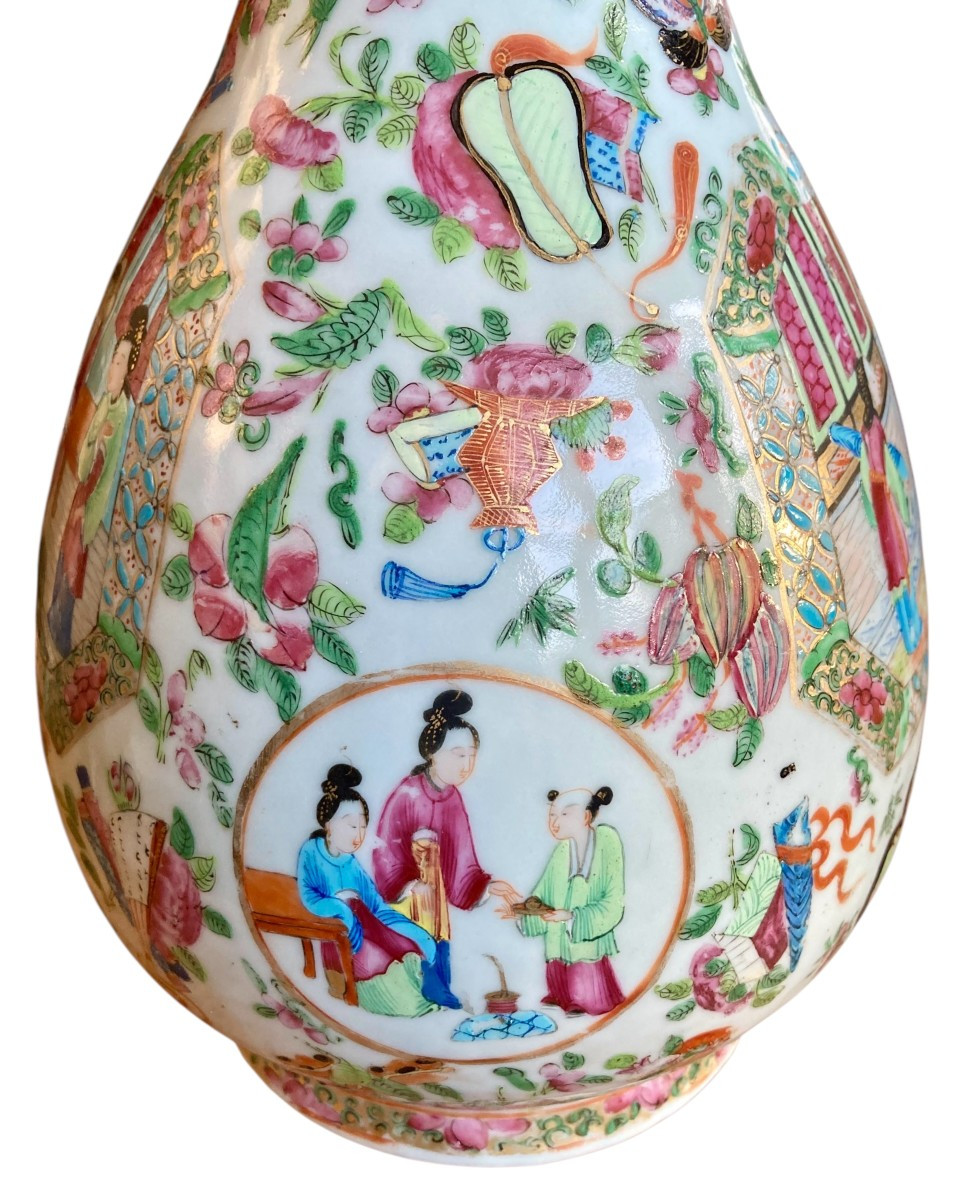 Large Famille Rose Porcelain Vase Qing Dynasty Guangxu Period (1875–1908) China 19th Century-photo-4