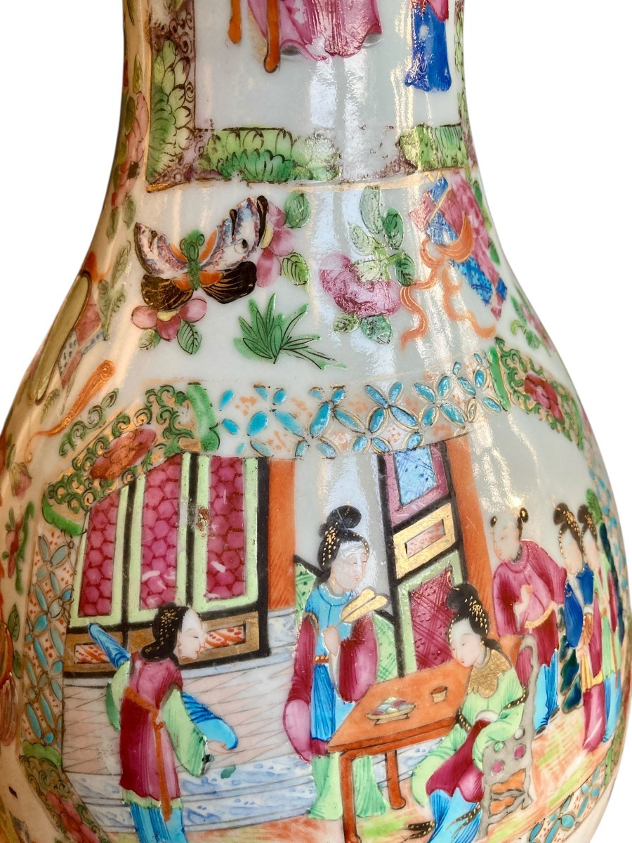 Large Famille Rose Porcelain Vase Qing Dynasty Guangxu Period (1875–1908) China 19th Century-photo-5