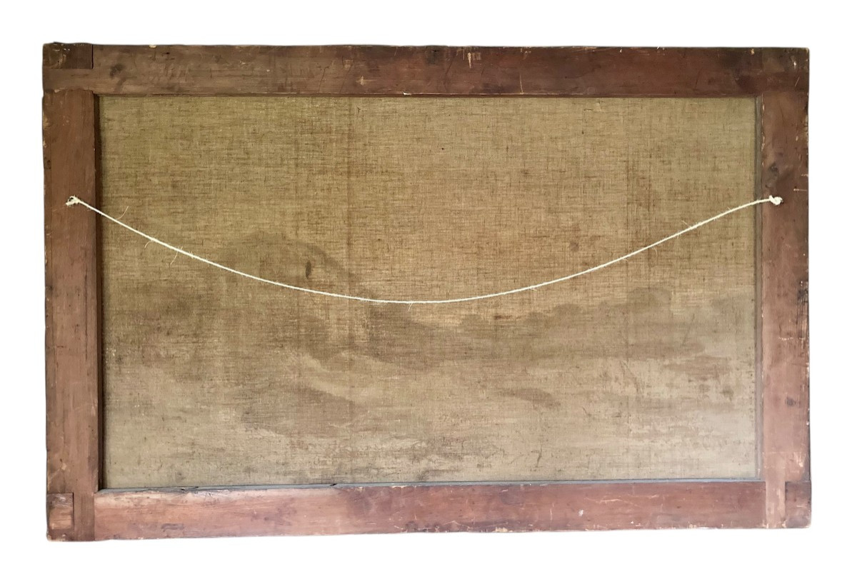 G. F. Díez Peintre Espagnol Actif fin XIXᵉ Début XXᵉ Siècle Grande Huile Sur Toile-photo-4