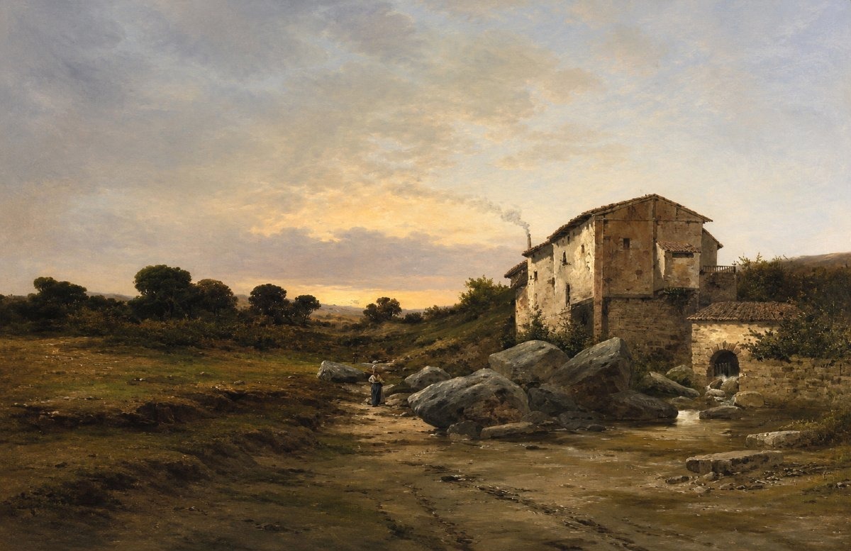 Ecole Espagnol Du XIXe Siècle G. F. Díez Peintre Actif A La Fin Du XIXᵉ 