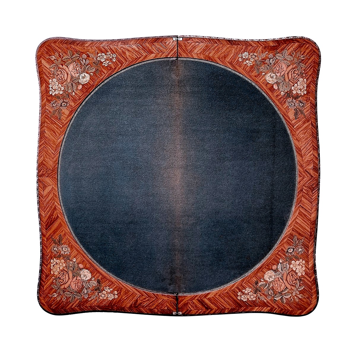 Table en console en marqueterie de bois de rose du XIXe siècle-photo-7