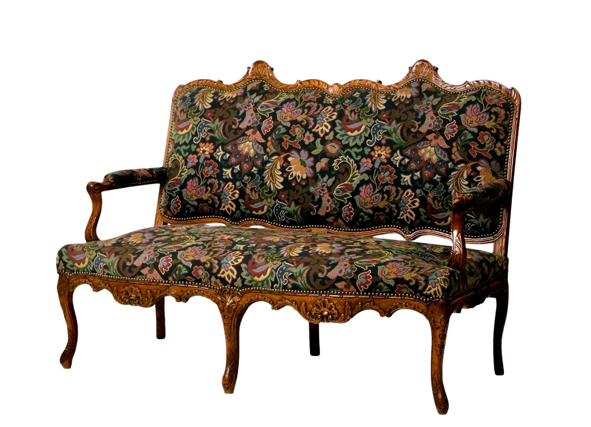 Petit Canapé Louis XV  Vers 1750-photo-2