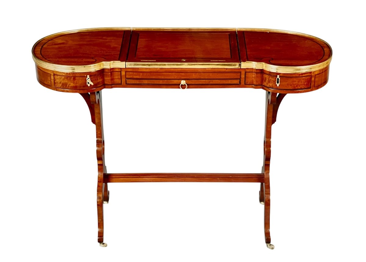 Table à Transformations Louis XVI Attribuée à François-Antoine Canabas Dit Gengenbach.-photo-3