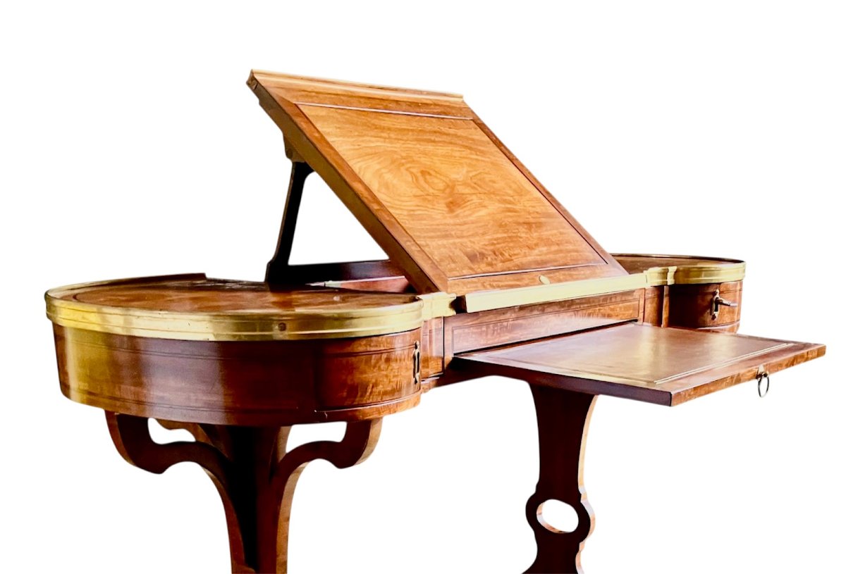 Table à Transformations Louis XVI Attribuée à François-Antoine Canabas Dit Gengenbach.-photo-4