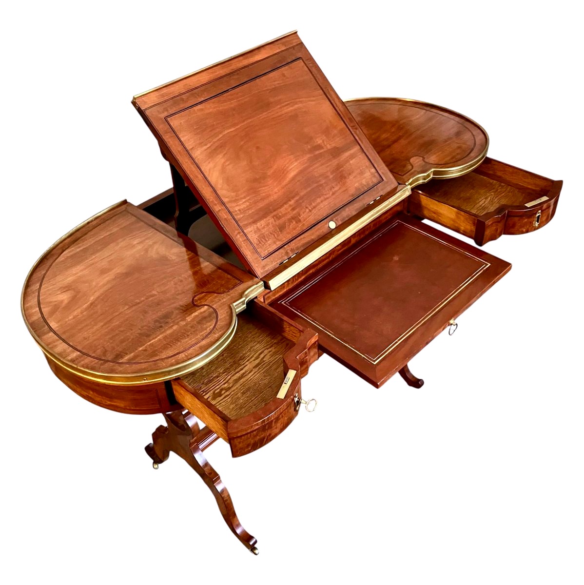 Louis XVI Transformation Table Attributed To François-antoine Canabas Dit Gengenbach.-photo-2