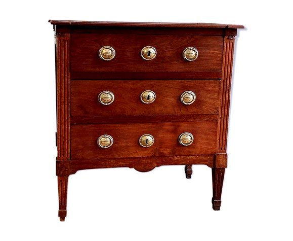 Petite Commode Louis XVI Du XVIIIe Siècle En Acajou