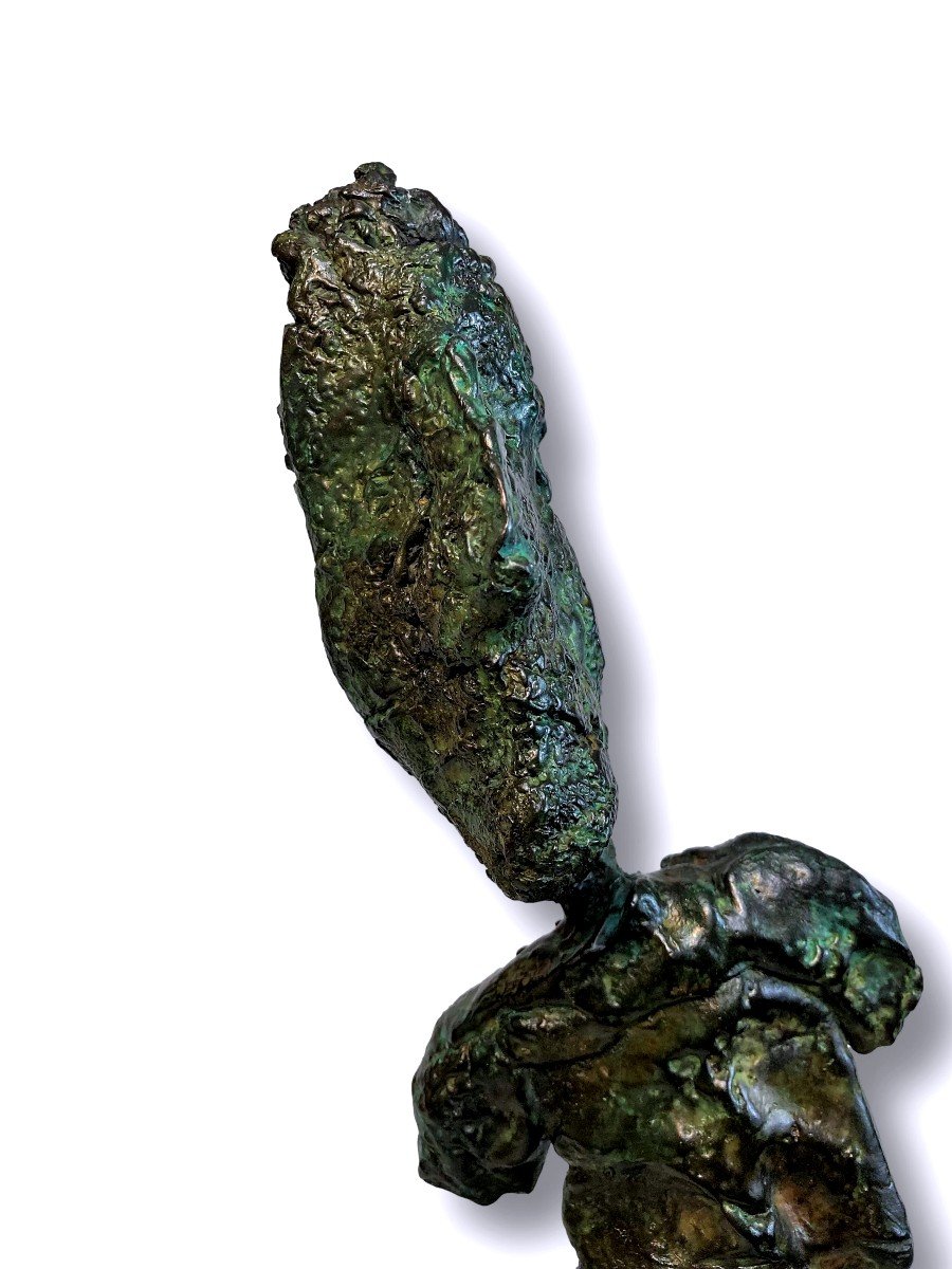 Valérie ARGUEYROLLES Grand Bronze à Patine Verte Signé Numéroté-photo-4