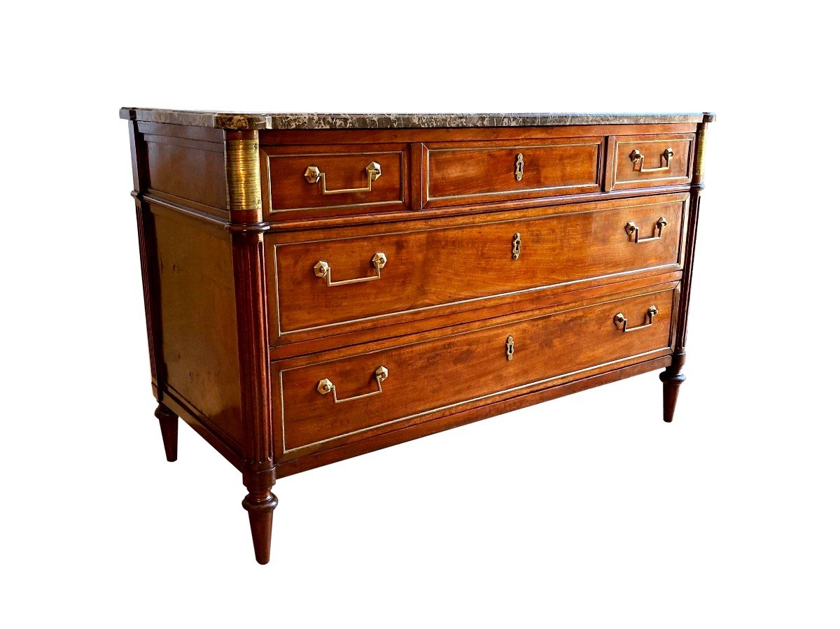 Commode Louis XVI Du XVIIIe Siècle En Acajou