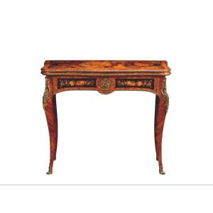 19th Century Rosewood Marquetry Console Table